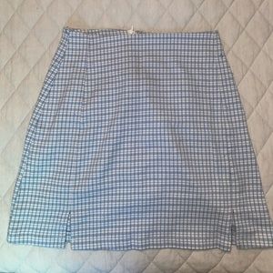 Brandy Melville plaid blue skirt